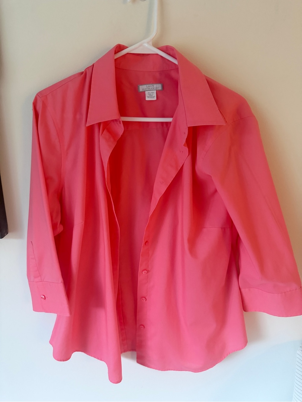 Lady Hathaway Coral Button-Up Top